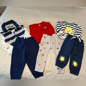 Carter's Red and Navy Kids Jogger Sets and Old Navy Set
